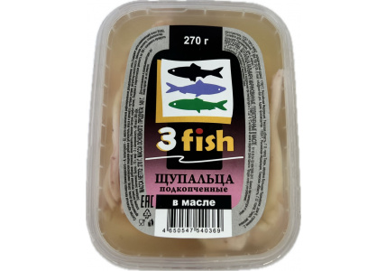 Щупальца подкопченный в масле, 270г